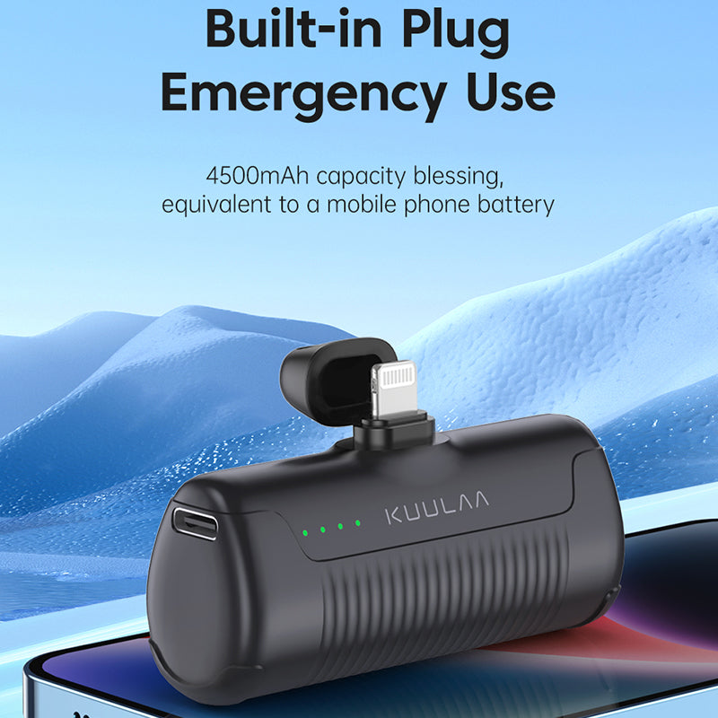 KUULAA KL-YD47 4500mAh Pocket Power Bank Emergency Phone Charger External Battery with Lightning Port KUULAA KL-YD47 4500mAh Pocket Power Bank Emergency Phone Charger External Battery with Lightning Port
